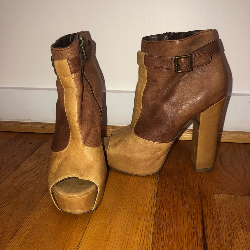 Steve Madden Platform Boots Open Toe - image 3